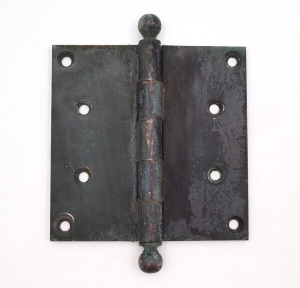 Door Hinges - Vintage Sargent Blackened Brass 4.5 x 4.5 in. Door Hinge