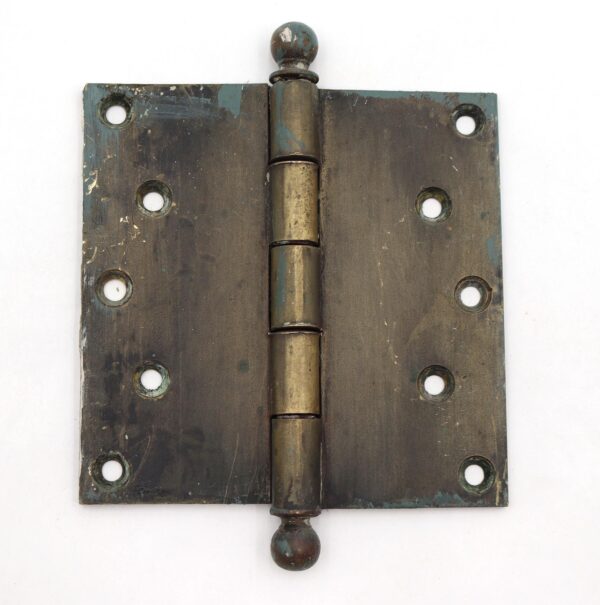 Door Hinges - Vintage Sargent Brass 5 x 5 in. Ball Tip Butt Door Hinge