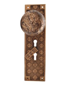 Door Knob Sets - Antique Yale & Towne East Indian Bronze Door Knob Set