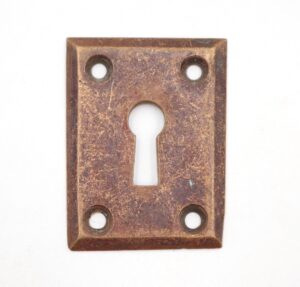 Keyhole Covers - Vintage 2 in. Brass Rectangular Door Keyhole Cover