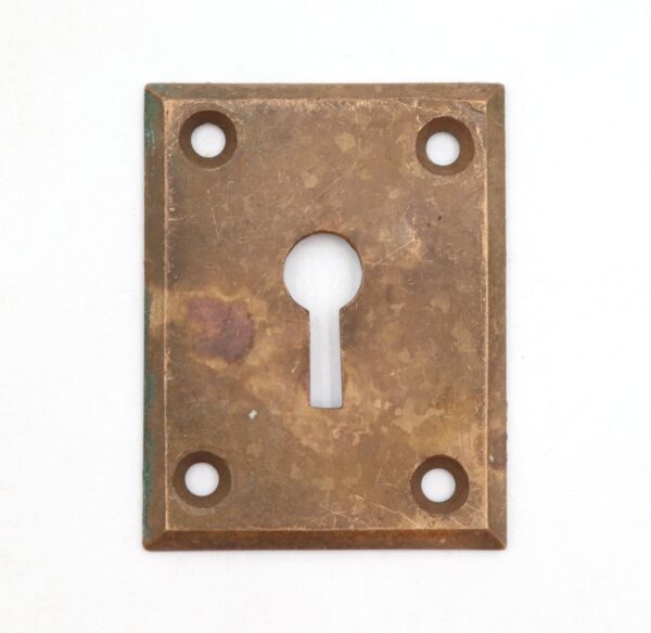Keyhole Covers - Vintage 2.125 in. Brass Rectangular Door Keyhole Cover