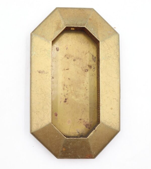 Pocket Door Hardware - Vintage Yale & Towne Hexagonal Brass Pocket Door Pull