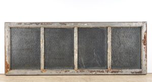 Reclaimed Windows - Hand Silvered Pebbled Chicken Wire Glass Reclaimed Window