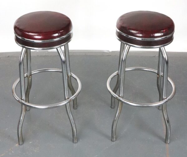 Seating - Pair of 1950s Hamilton Cosco Red Swivel Bar Stools Seating - Pair of 1950s Hamilton Cosco Red Swivel Bar Stools