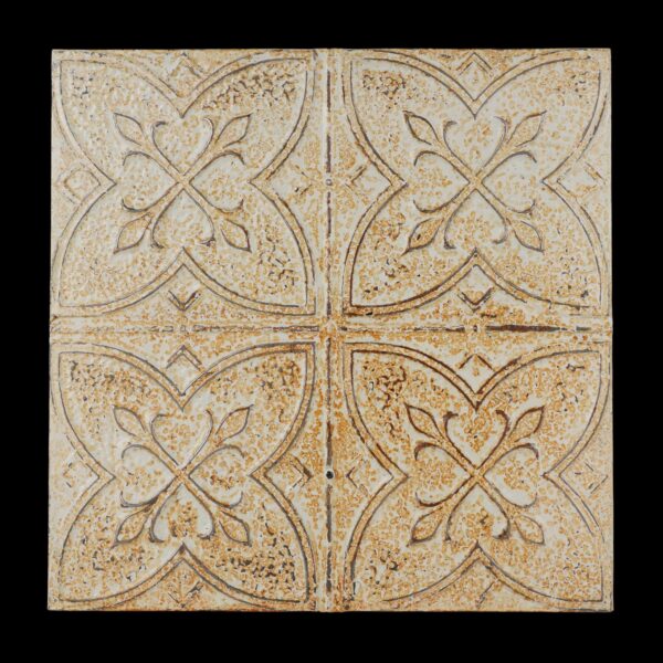 Tin Panels - Handcrafted Brown & Cream Quadrant Antique Tin Wall Panel