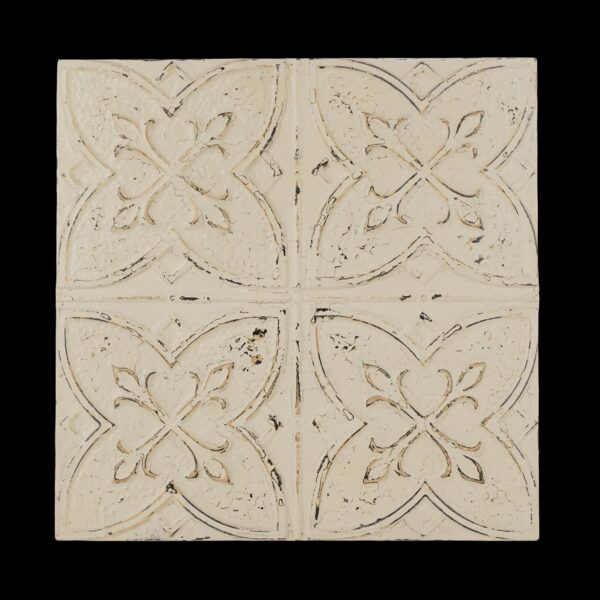 Tin Panels - Handcrafted Cream Quadrant Antique Tin Wall Panel