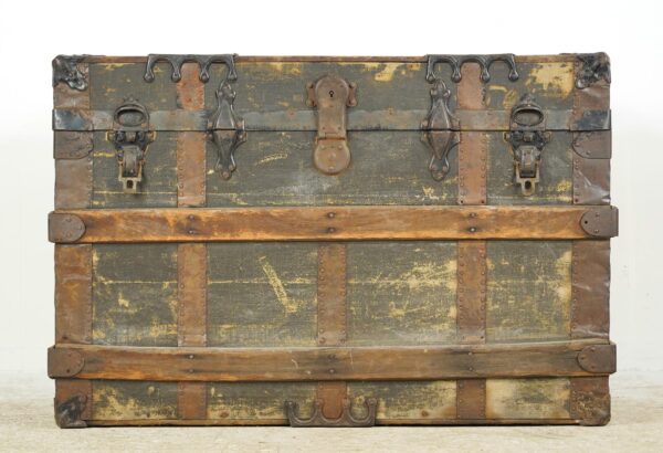 Trunks & Suitcases - Late 19th Century Antique Steamer Travel Trunk