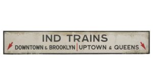 Vintage Signs - Reclaimed Foam Board Ind Trains Street Movie Prop Sign