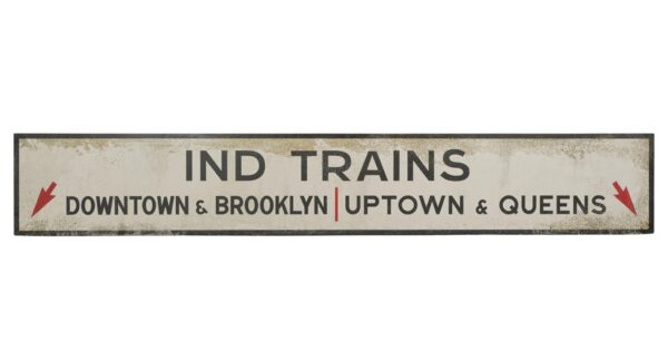 Vintage Signs - Reclaimed Foam Board Ind Trains Street Movie Prop Sign