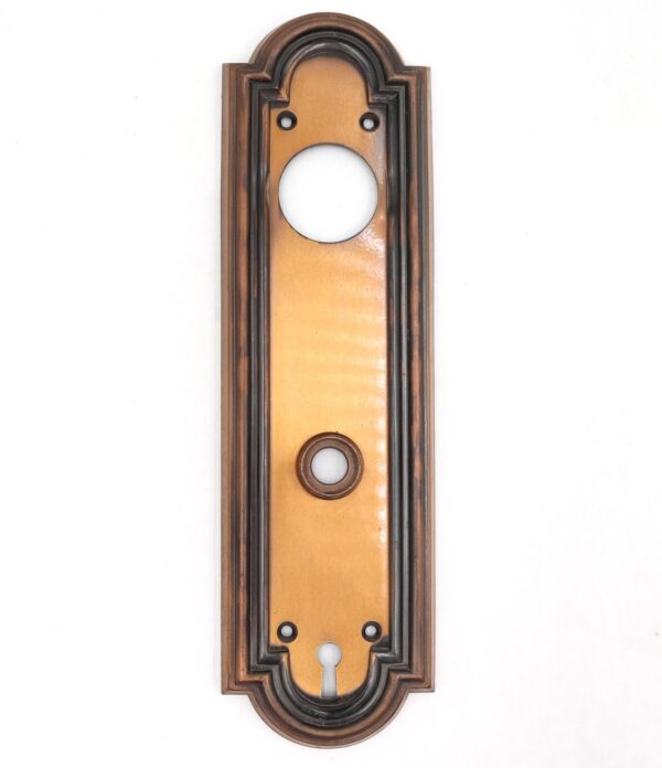 Back Plates - Olde New Stock Brass Plated Door Back Plate