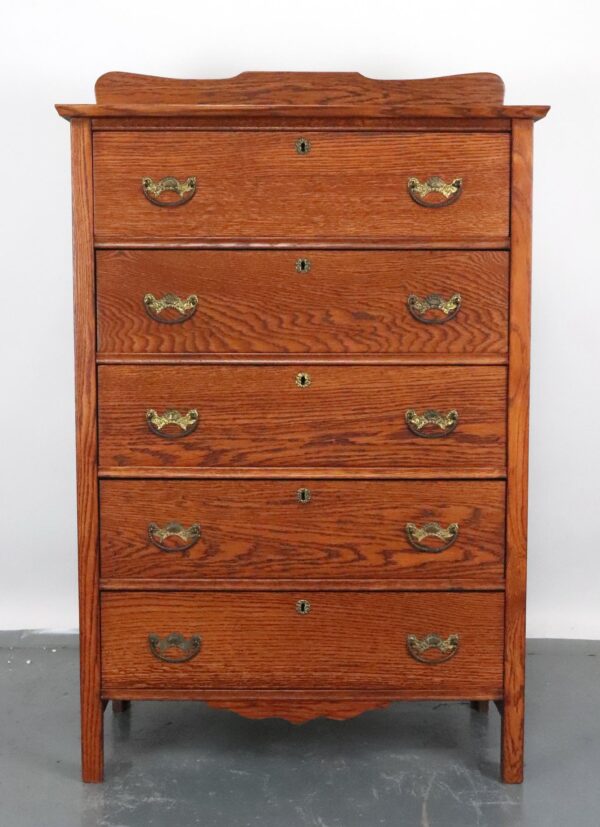 Bedroom - 1890s Larkin Quarter Sawn Oak Highboy Dresser