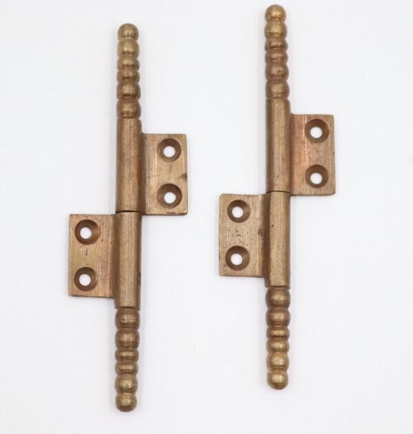Cabinet & Furniture Hinges - Pair of Vintage 1.5 x 2 in. Brass Flag Cabinet Door Hinges