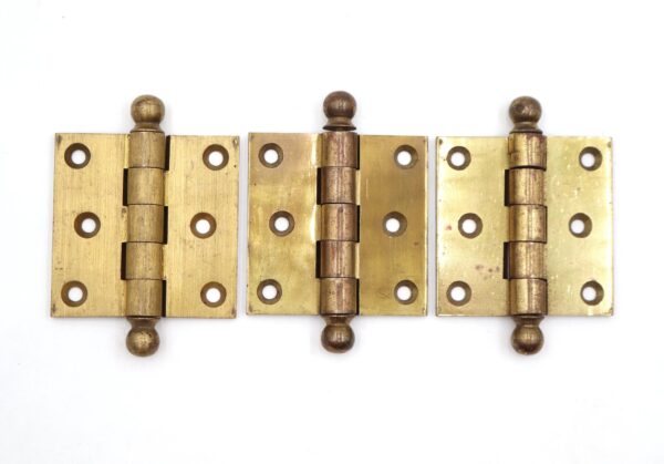 Cabinet & Furniture Hinges - Set of Vintage 2 x 2 in. Brass Corbin Butt Cabinet Hinges