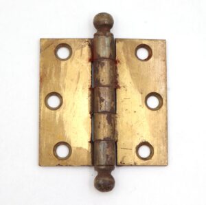 Cabinet & Furniture Hinges - Vintage 2.5 x 2.5 in. Brass Plated Steel Stanley Cabinet Door Hinge