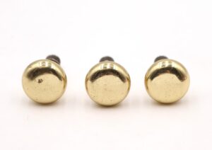 Cabinet & Furniture Knobs - Set of Classic 1 in. Polished Brass Drawer Cabinet Knobs Cabinet & Furniture Knobs - Set of Classic 1 in. Polished Brass Drawer Cabinet Knobs