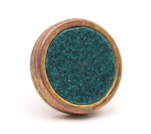 Cabinet & Furniture Knobs - Vintage 1.25 in. Blue Inlay Brass Cabinet Drawer Knob Cabinet & Furniture Knobs - Vintage 1.25 in. Blue Inlay Brass Cabinet Drawer Knob