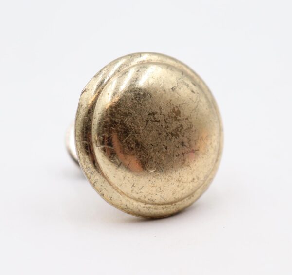 Cabinet & Furniture Knobs - Vintage 1.25 in. Round Polished Brass Drawer Cabinet Knob Cabinet & Furniture Knobs - Vintage 1.25 in. Round Polished Brass Drawer Cabinet Knob