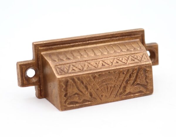 Cabinet & Furniture Pulls - Antique 3.5 in. Brass Aesthetic Bin Pull