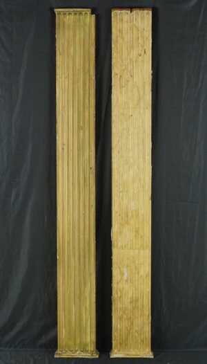 Columns & Pilasters - Pair of Reclaimed 96.25 in. Fluted Wood Pilasters Columns & Pilasters - Pair of Reclaimed 96.25 in. Fluted Wood Pilasters