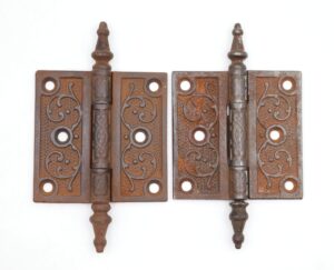 Door Hinges - Pair of Antique Victorian 3 x 3 in. Steeple Cast Iron Butt Door Hinges Door Hinges - Pair of Antique Victorian 3 x 3 in. Steeple Cast Iron Butt Door Hinges