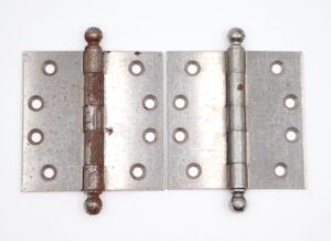 Door Hinges - Pair of Vintage 4 x 4 in. Steel Butt Door Hinges Door Hinges - Pair of Vintage 4 x 4 in. Steel Butt Door Hinges