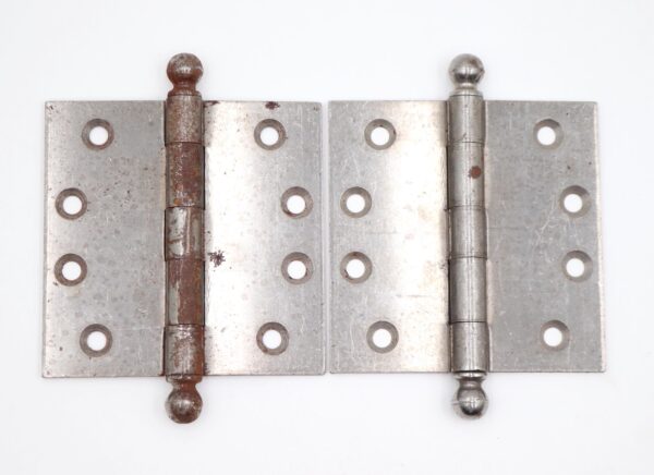 Door Hinges - Pair of Vintage 4 x 4 in. Steel Butt Door Hinges Door Hinges - Pair of Vintage 4 x 4 in. Steel Butt Door Hinges