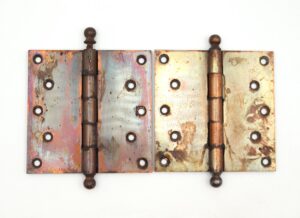 Door Hinges - Pair of Vintage 5 x 5 in. Steel Butt Door Hinges Door Hinges - Pair of Vintage 5 x 5 in. Steel Butt Door Hinges
