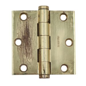 Door Hinges - Vintage Baldwin Polished Brass 3 x 3 in. Butt Door Hinge Door Hinges - Vintage Baldwin Polished Brass 3 x 3 in. Butt Door Hinge