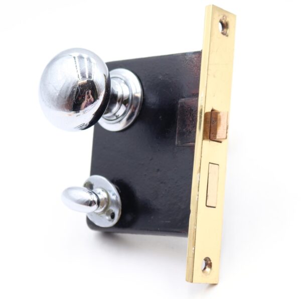 Door Knob Sets - Reclaimed Classic Polished Brass & Chrome Privacy Door Knob Set Door Knob Sets - Reclaimed Classic Polished Brass & Chrome Privacy Door Knob Set