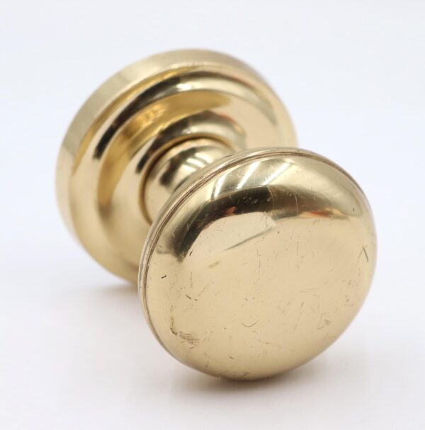 Door Knob Sets - Vintage 2.375 in. Polished Brass Dummy Door Knob Set