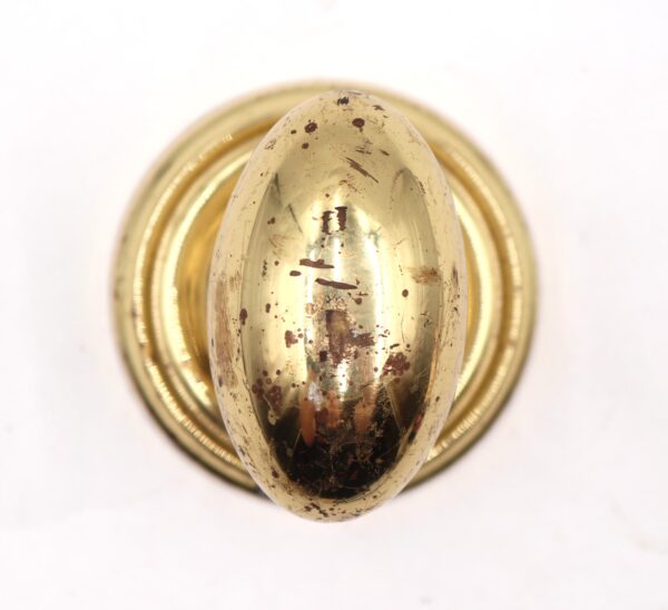 Door Knob Sets - Vintage Oval Polished Brass Dummy Door Knob Set