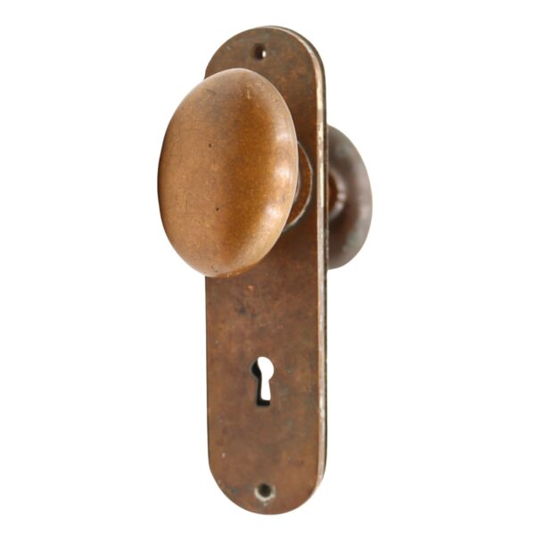 Door Knob Sets - Vintage Traditional Cast Bronze Oval Door Knob Set