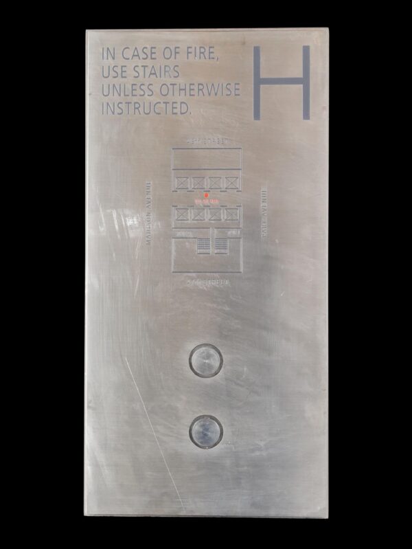 Elevator Hardware - Reclaimed Aluminum Two Button Elevator Panel