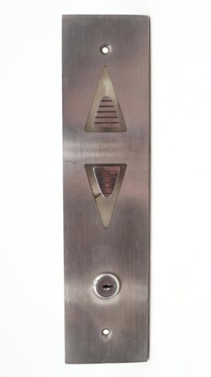 Elevator Hardware - Reclaimed Brass Directional Arrows Elevator Plate Elevator Hardware - Reclaimed Brass Directional Arrows Elevator Plate