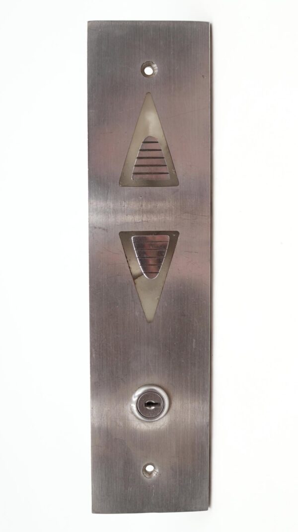 Elevator Hardware - Reclaimed Brass Directional Arrows Elevator Plate Elevator Hardware - Reclaimed Brass Directional Arrows Elevator Plate