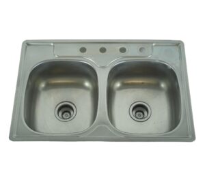 Kitchen - Reclaimed Double Bowl Drop-in Stainless Steel Kitchen Sink Kitchen - Reclaimed Double Bowl Drop-in Stainless Steel Kitchen Sink