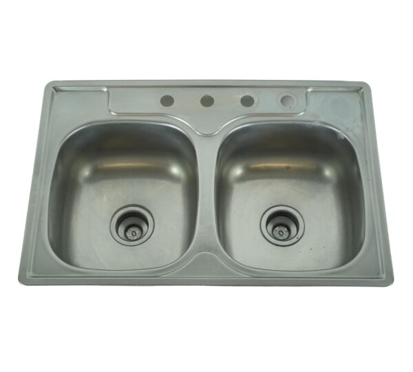 Kitchen - Reclaimed Double Bowl Drop-in Stainless Steel Kitchen Sink Kitchen - Reclaimed Double Bowl Drop-in Stainless Steel Kitchen Sink