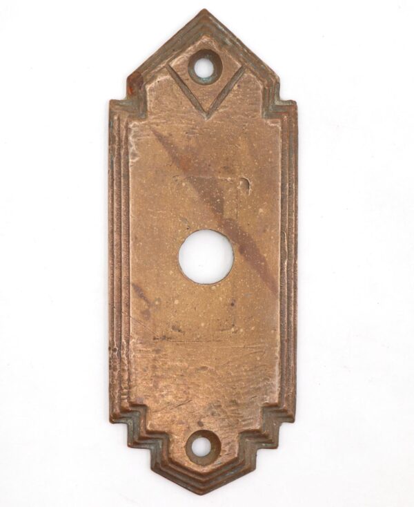 Knockers & Door Bells - Vintage Sargent 4.5 in. Brass Art Deco Door Bell Plate