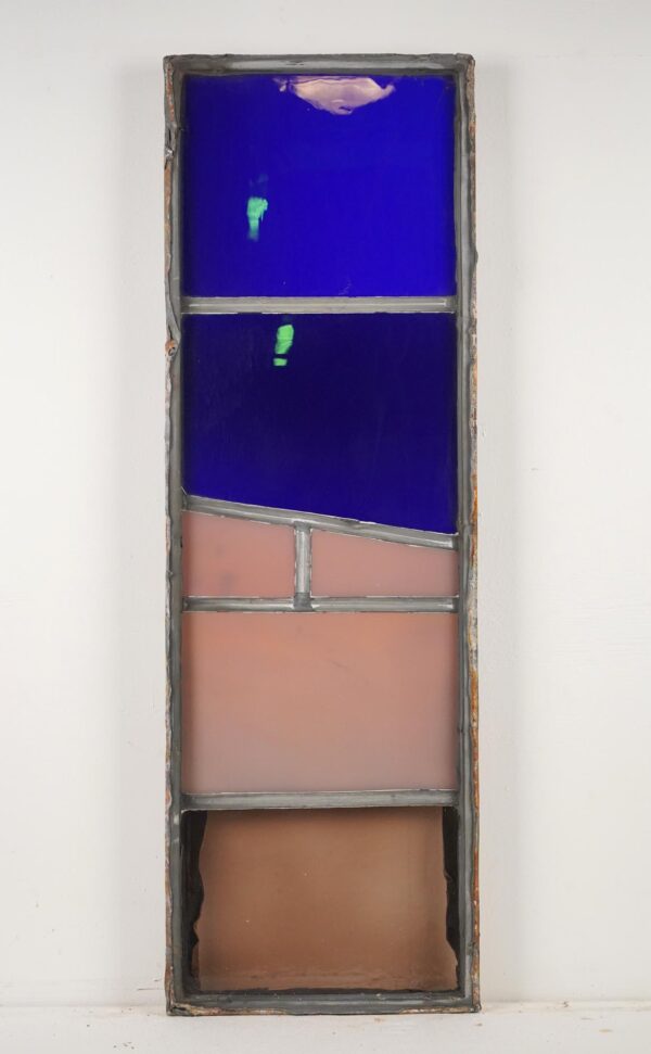 Other Glass - Red, Blue & Tan Robert Sowers JFK Airport Stained Glass Window