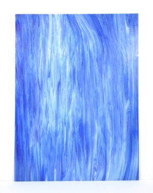 Other Glass - Vintage Blue & White Stained Glass Sheet - 11.4 square ft.