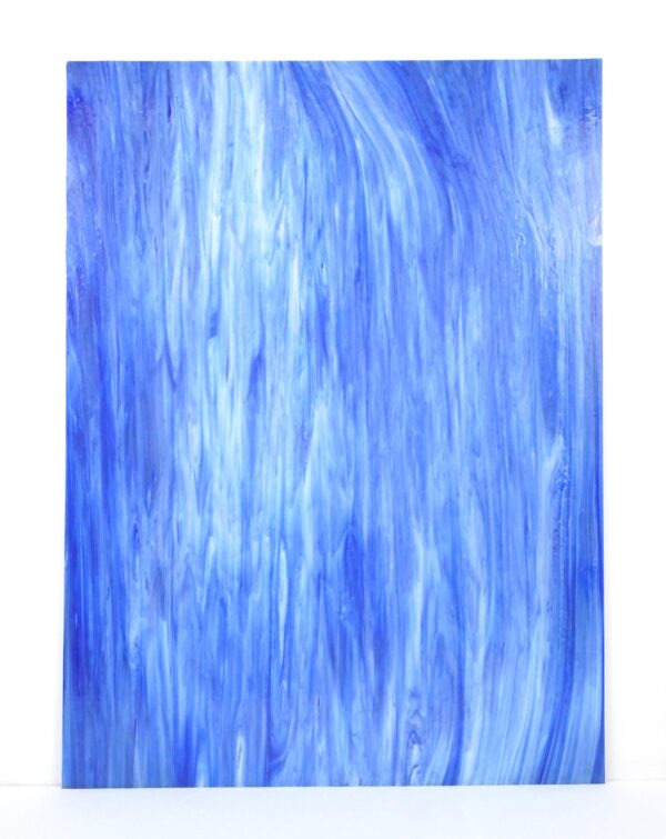 Other Glass - Vintage Blue & White Stained Glass Sheet - 11.4 square ft.