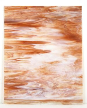 Other Glass - Vintage Orange & White Stained Glass Sheet - 4.8 square ft.