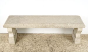 Patio Furniture - Reclaimed 5 ft. Stone Outdoor Garden Bench Patio Furniture - Reclaimed 5 ft. Stone Outdoor Garden Bench