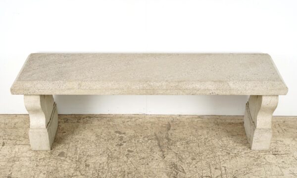 Patio Furniture - Reclaimed 5 ft. Stone Outdoor Garden Bench Patio Furniture - Reclaimed 5 ft. Stone Outdoor Garden Bench