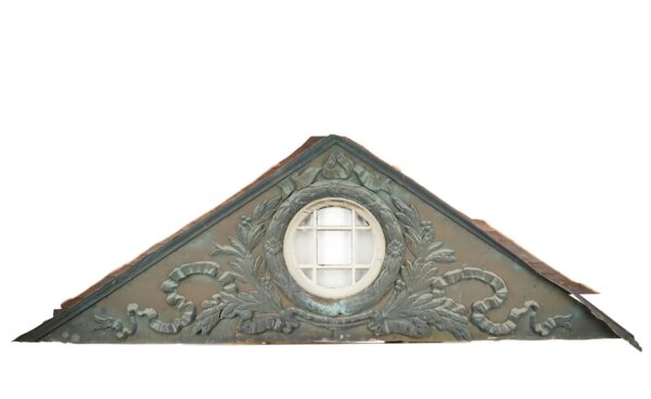 Pediments - Early 20th Century 145.5 in. Copper Architectural Pediment