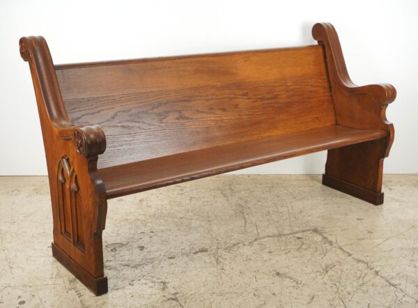Seating - Reclaimed 6 ft. Gothic Oak Church Pew Bench