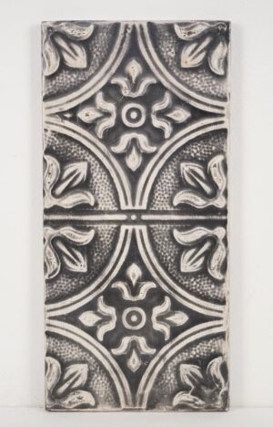 Tin Panels - Handcrafted Black & White Diamond Tulip Antique Tin Ceiling Wall Panel