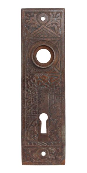 Back Plates - Cast Iron Keyhole Ceylon Passage 5.5 in. Door Back Plate