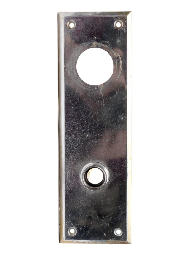 Back Plates - Chrome Vintage Entry Door 8 in. Back Plate