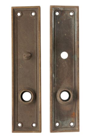 Back Plates - Pair of Solid Bronze 8 in. Entry Door Plates